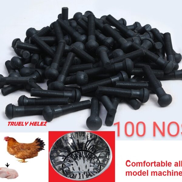 chicken machine rubber 100 pcs black