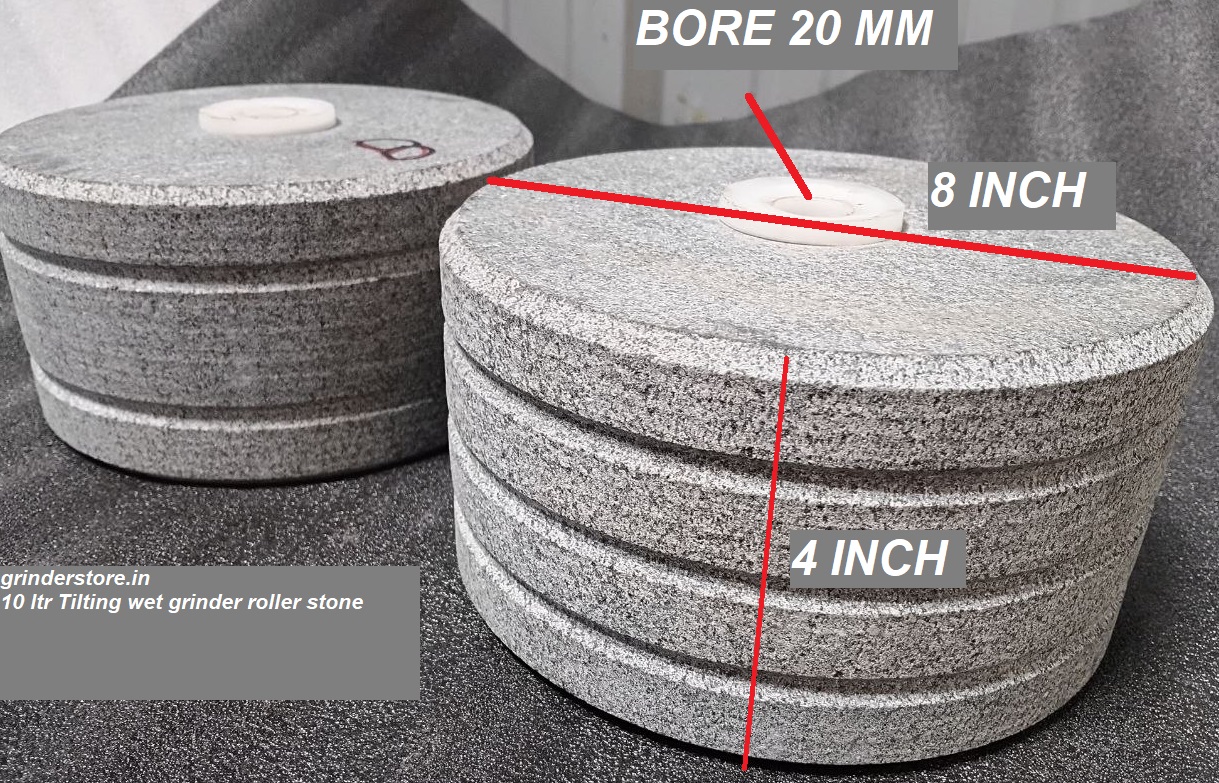 10 liter Tilting Wet Grinder Roller Stone Set - Image 3