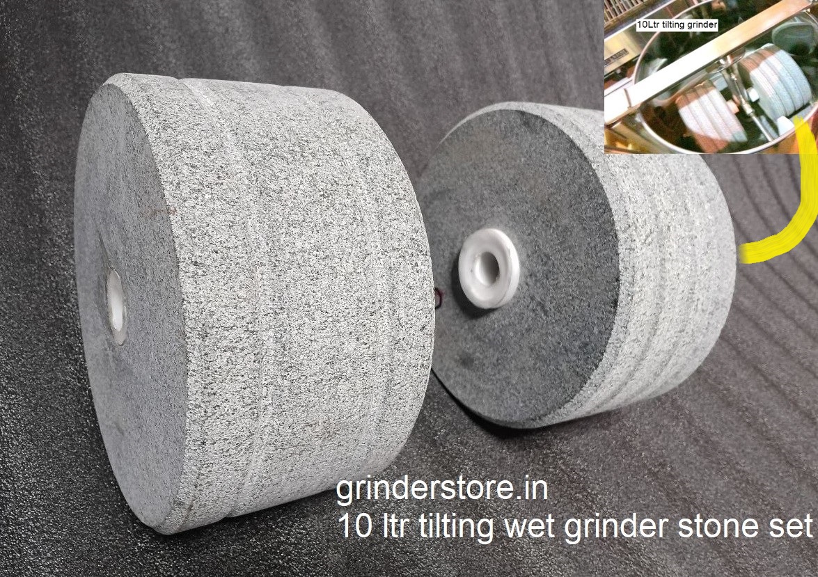 10 liter Tilting Wet Grinder Roller Stone Set - Image 2