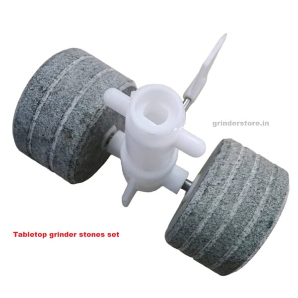 Tabletop wet grinder roller stone with holder set 1