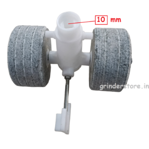 Tabletop grinder roller stone set with 50 mm stones and stopper pad
