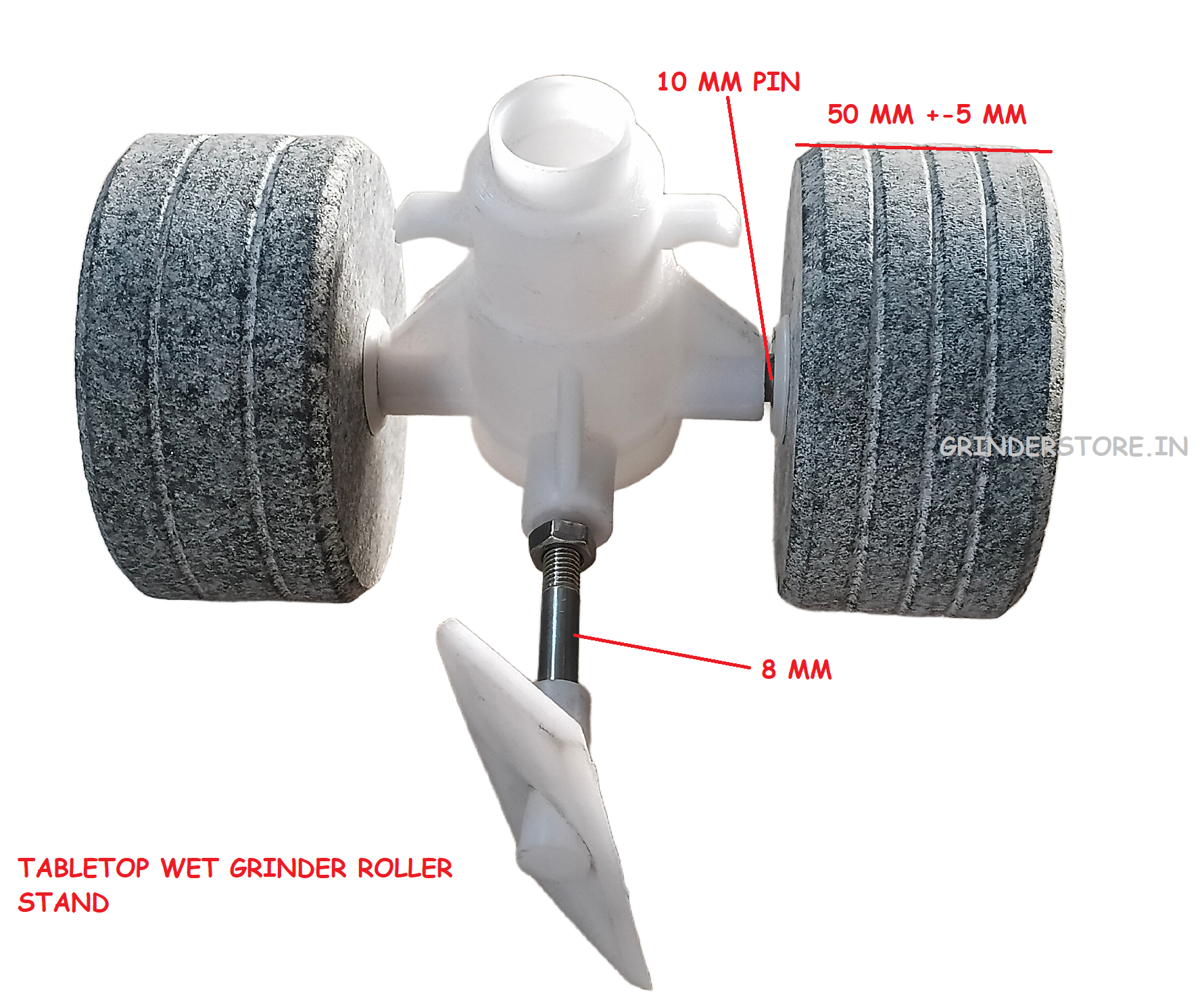 Tabletop wet grinder roller stones 10 mm square