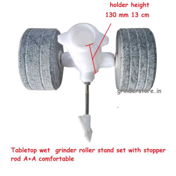 Tabletop wet  grinder roller stand set with stopper  rod A+A comfortable