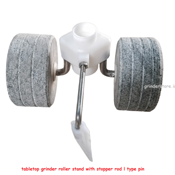 Tabletop grinder roller stand with stopper rod L type S+a roller pin