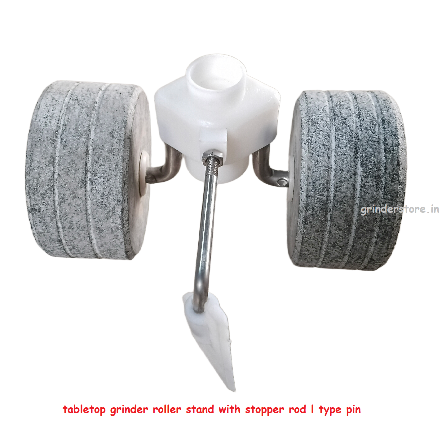 Tabletop grinder roller stand with stopper rod L type roller pin