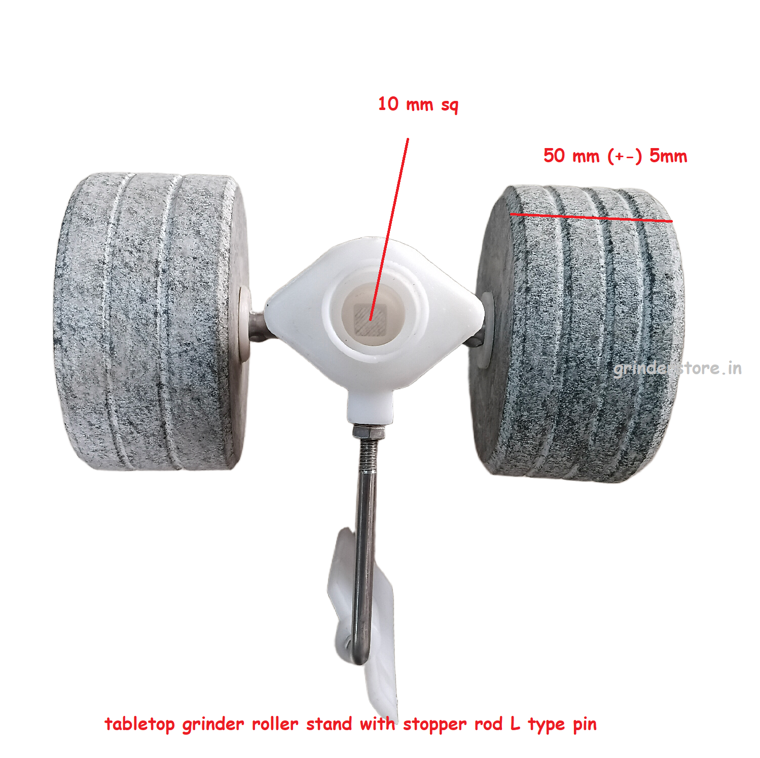 Tabletop grinder roller stand with stopper rod L type S+a roller pin - Image 2