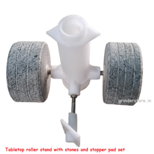 Tabletop roller stand with stones with stopper rod pad 15 cm height